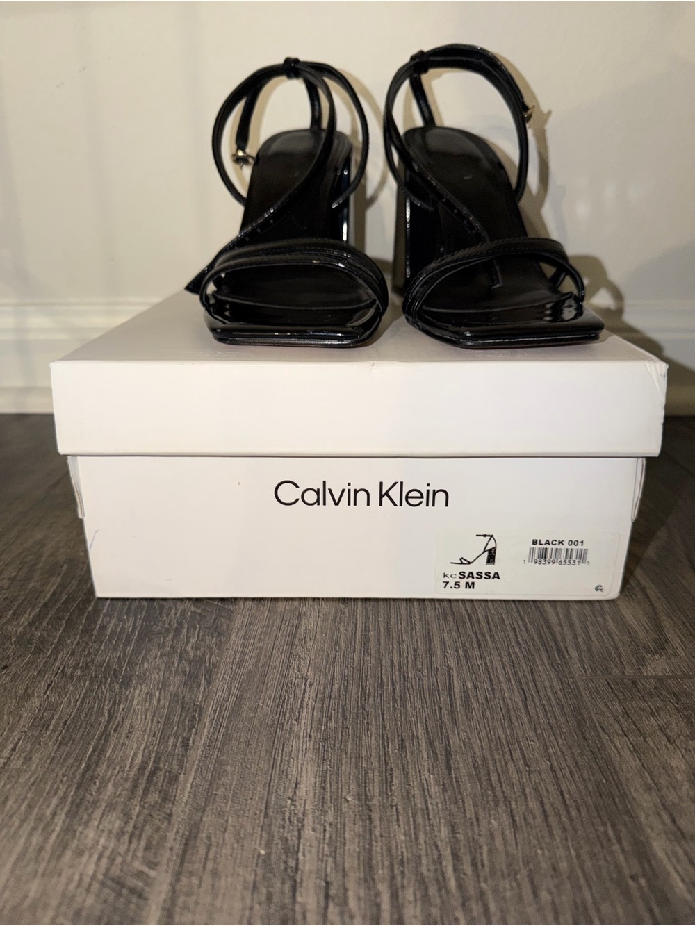 Calvin Klein Black Sassa Block Heels